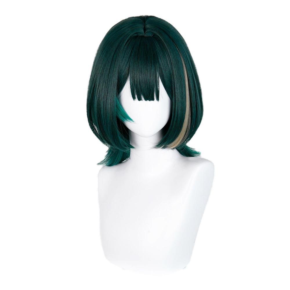 Party Games Groups - Anime Nefer Cosplay Wig Green Highlights