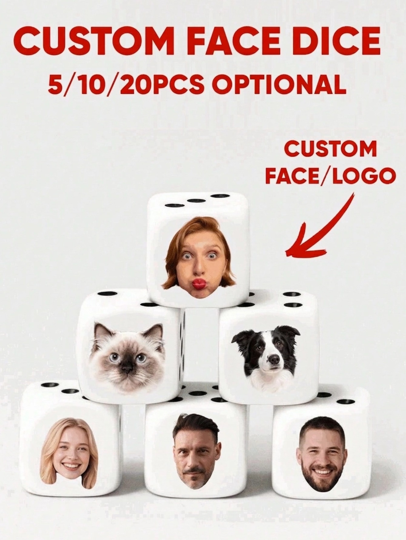 Custom Face Dice Personalized  - Party Games Groups recension och pris