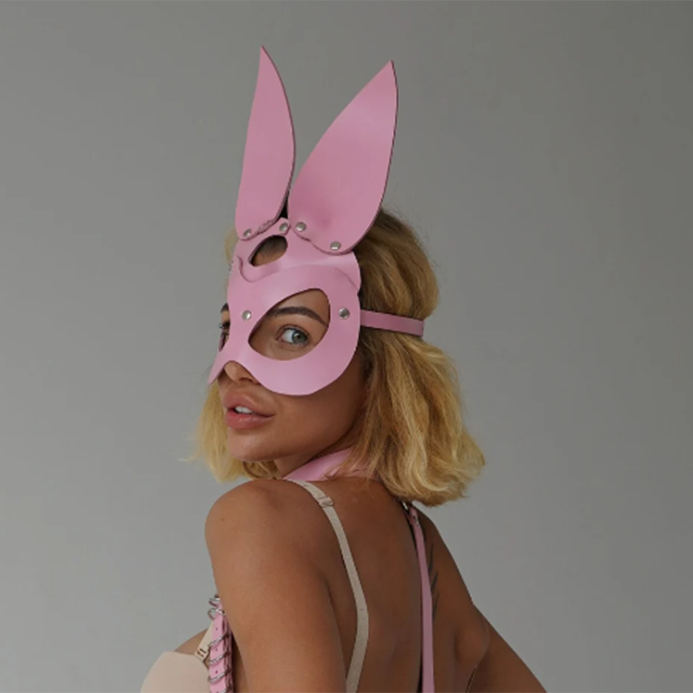 Bunny Mask Rabbit Ears Half Ma - Party Games Bunny recension och pris
